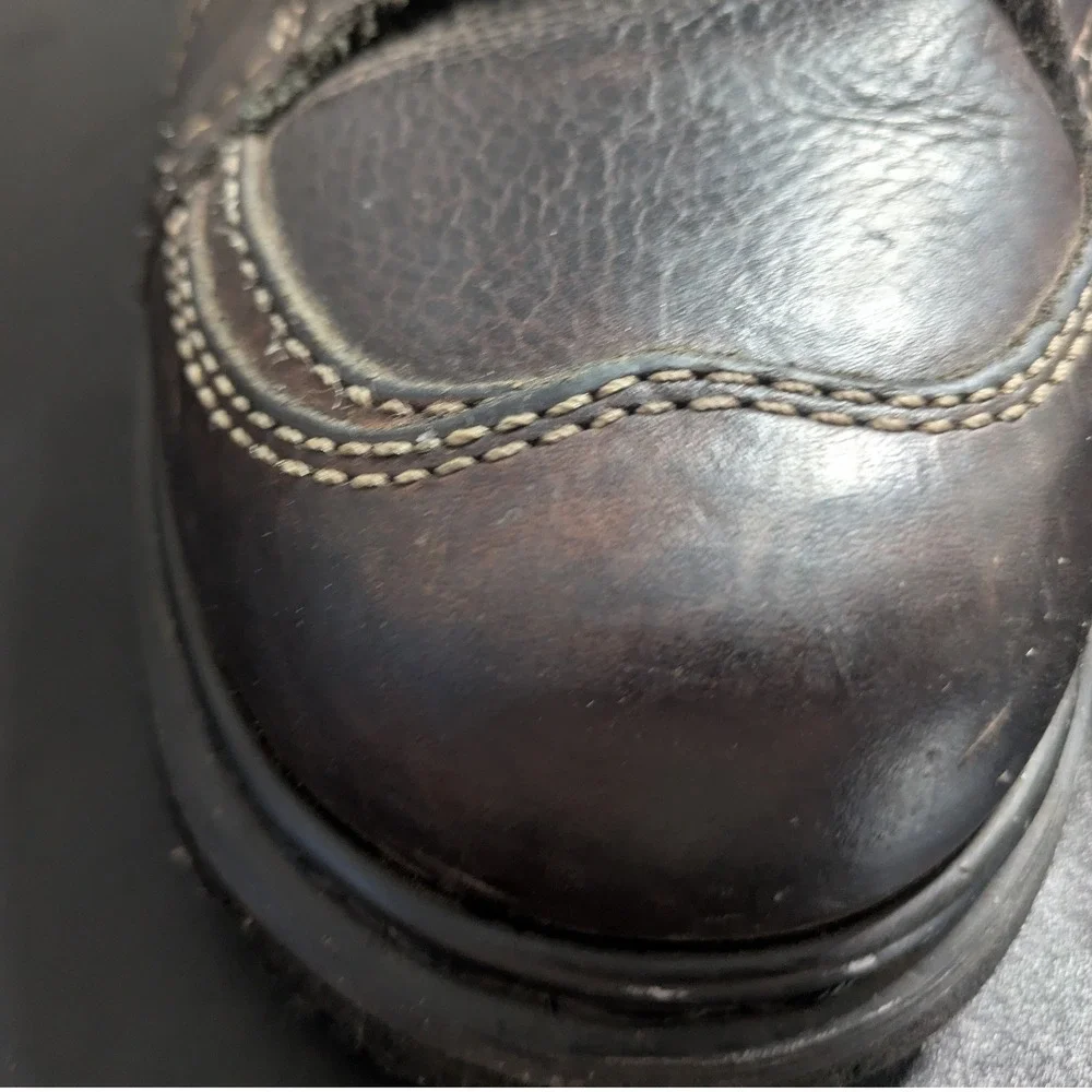 Rare Dr. Martens 9246 Brown Leather Chunky VTG Boots Transitional MIE Sole USM13